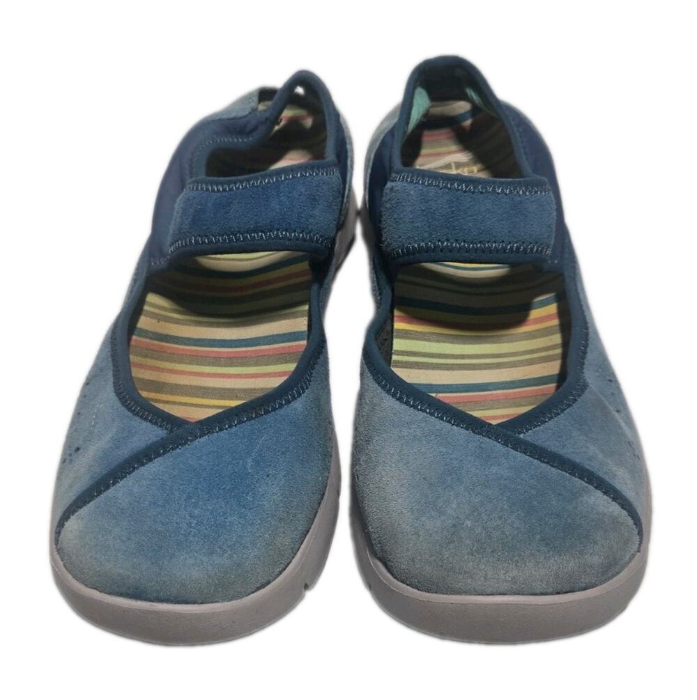 Dansko Emmy Mary Jane slip on blue suede comfort shoe 10.5 US and EU size 41